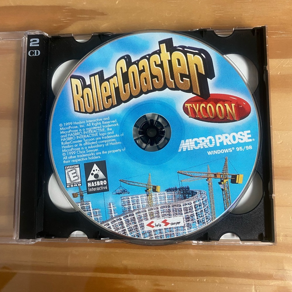 Rollercoaster Tycoon - 3 Disks - Great Condition
